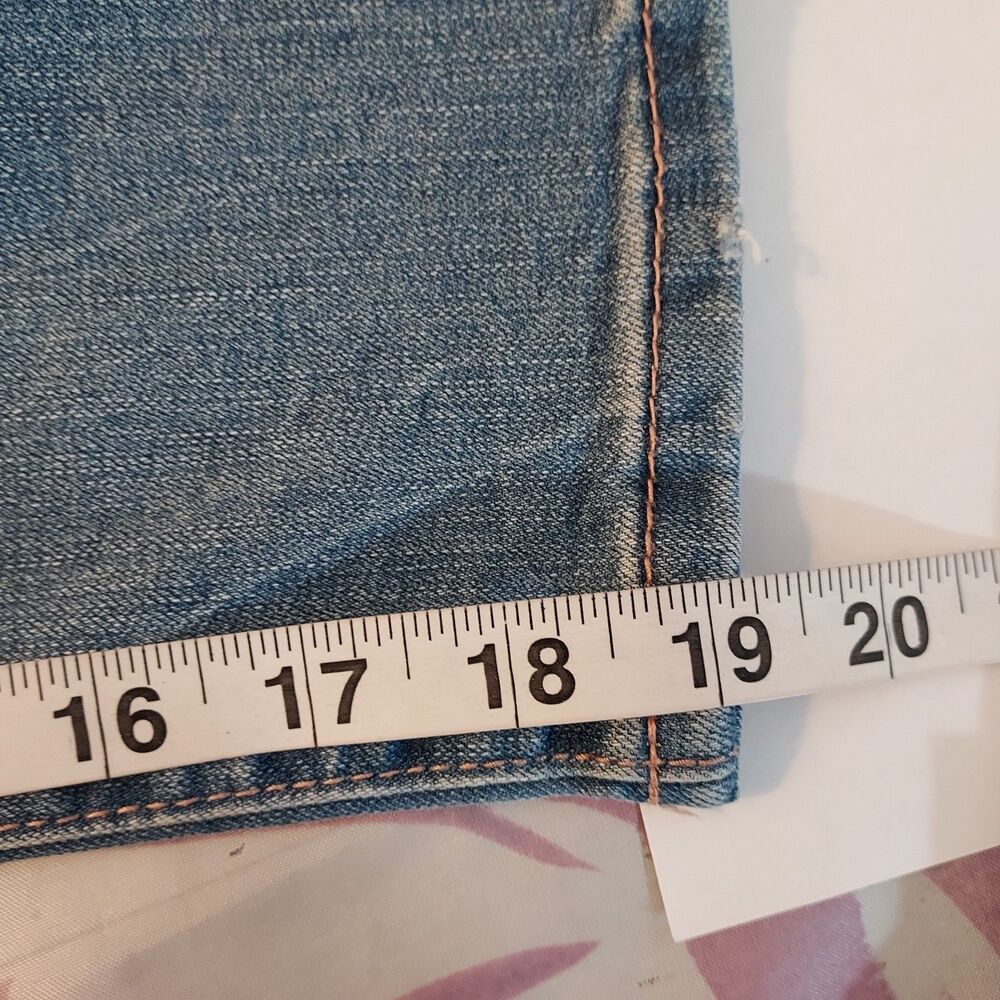 Code Bleu Size 6 Capri Jeans Denim Blue Stretch Distressed Chelsea Comfy Casual - Picture 14 of 14